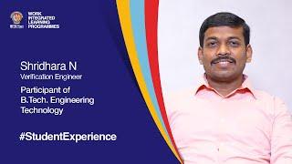 Student Speak | Shridhara N | B.Tech. Engineering Technology for working professionals