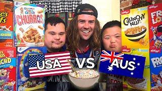 USA vs AUSTRALIA BREAKFAST CEREAL! | feat. Russ Eats