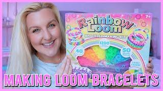 Trying Rainbow Loom for the First Time!!