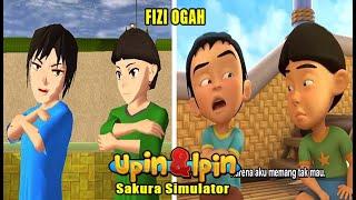 Kumpulan Tiru Aksi Upin dan Ipin Fizi Gunting Rambut 3 - SAKURA SCHOOL SIMULATOR