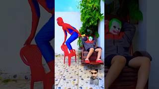 Spiderman and  joker comedy video #shorts #wala #dj #cartoon #anaya #dadu #daarajfamily