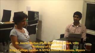 Dr. Amrita Dhillon @ MYRA School of Business