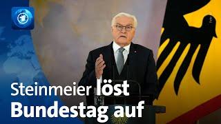 Steinmeier löst Bundestag auf – Weg für Neuwahl frei