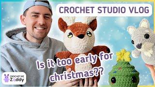 I got into a crochet Christmas frenzy - New plush yarns, New patterns, Giant plushies  Crochet vlog