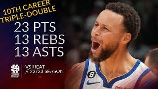 Stephen Curry 23 pts 13 rebs 13 asts vs Heat 22/23 season