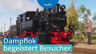 Alte Lokomotive besonderer Gast beim Eisenbahn-Wochenende | MDR SACHSEN-ANHALT HEUTE | MDR