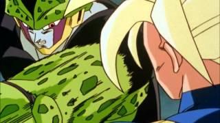 DBZ Kai USSJ Trunks vs Perfect Cell (original Japanese music/English dub) HD