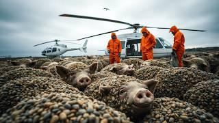 Rescue Team Saves WILD PIG Family Infested With PARASITE Ticks as Mother Gives Birth to a Piglet!