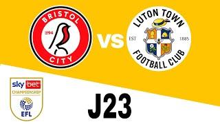 Bristol City vs Luton Town en vivo Championship Jornada 23