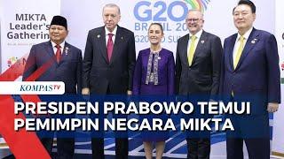 Momen Presiden Prabowo Bertemu Pemimpin Negara MIKTA di Sela KTT G20 Brasil