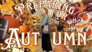 PREPARING FOR FALL~ Halloween Shopping, Haul, Decorating, Reading Spooky Books (cozy vlog)