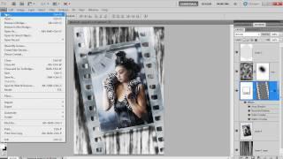 Grunge Filmstrip Template in Photoshop CS5