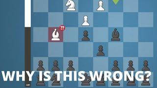 Typical Mid 900 Chess Match (Lights) -  Why was that Bishop Move A Blunder?