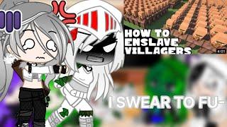 Mob Girls Reacts To How To Enslave Villagers in Minecraft (Gacha Club)