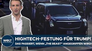 USA: Cadillac One! Die Hightech-Festung des US-Präsidenten! So schützt „The Beast“ Donald Trump