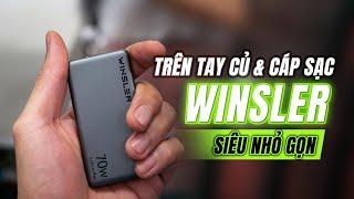 Trên tay củ và cáp sạc Winsler: 70W siêu nhỏ, dây sạc hit nam châm chống rối