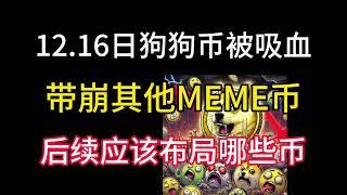 12.16日狗狗币被大饼吸血！带崩其他MEME币！后续该布局哪些币？