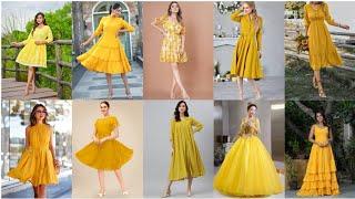  Yellow dress for women | trending dress for girls | yellow dress collection