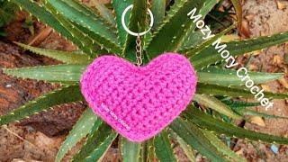 قلب كروشية مجسم / ميدالية كروشية بطريقة جديدة وسهله جداا للمبتدئينCrochet Heart