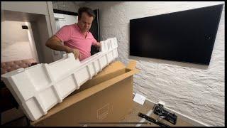 2023 55" Samsung the frame unboxing and wall mounting