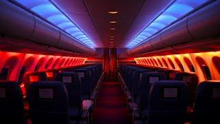 Night Sky Ambience: Vacant Aircraft Cabin, Serene Skies