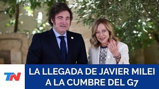 Cumbre del G7: Milei fue recibido por Giorgia Meloni, la primera ministra italiana