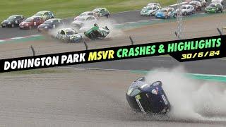 Donington Park Crashes/Highlights, MSVR, 30/6/24