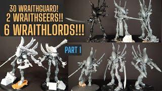 I kitbashed 8 WRAITHLORDS! kitbashing Eldar - my dream Warhammer Army!