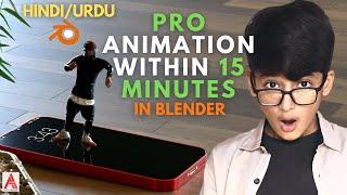 I Made An Awesome Animation In Just 15 Minutes! Blender Tutorials In Hindi Urdu