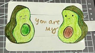 How to make diy card slider avocado