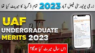 UAF Undergraduate Closing merits 2023 | Complete Analysis | Merit prediction 2024