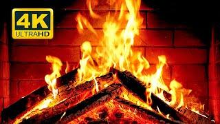  Cozy Fireplace 4K (12 HOURS). Fireplace with Crackling Fire Sounds. Crackling Fireplace 4K