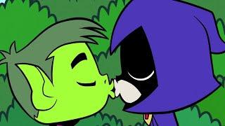 TEEN TITANS GO! - Beast Boy And Raven Kiss!