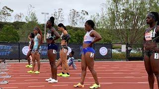 HUGE WIN for Daryll Neita in the women's 100m in 11.12! | Sound Running Track Meet