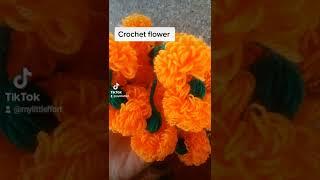 Crochet flower #tiktok #festival #marigold #nepalipan #nepal #