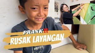 PRANK ‼️ RUSAKIN LAYANGAN ADIK MARAH BESAR