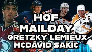 HOF hockey cards mailday Gretzky Lemieux Sakic McDavid