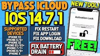 New! Full FREE iCloud Bypass iOS 14.7.1 All Fixed! Fix Notifications, Fix Restart, No Battery Drain