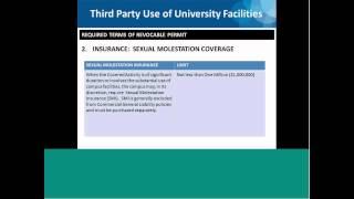 Module 9  Third Party Use of University Facilities