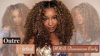 NEW!!! Outre AIRTIED Human Hair BLEND DOMINICAN CURLY! | Full Tutorial + Review|