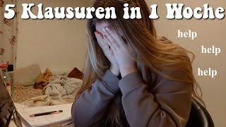 KLAUSURENPHASE eine JURA Studentin- 5 Klausuren in 5 Tagen, mental breakdowns, Stress, uni- Vlog