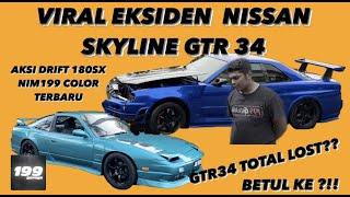 199 Garage Vlog : NISSAN SKYLINE GTR 34 VIRAL EKSIDEN DI MALAYSIA FT DRIFT 180SX #VIRAL