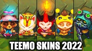 ALL TEEMO SKINS 2022 | League of Legends