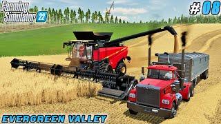 Gathering Oats & Wheat, Processing Straw, Delivering Grain | Evergreen Valley Farm | FS 22 | ep #08