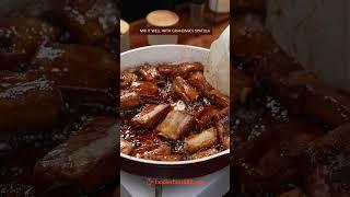 EASY BRAISED PORK RIBS WITH RICE CAKE RECIPE #recipe #cooking #chinesefood #pork #ribs #ricecake