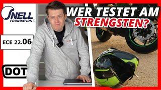 ECE, SNELL or DOT - Which safety standard for motorcycle helmets is the strictest? ️‍️