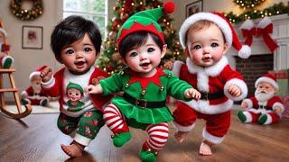  Holiday Cheer: Adorable Santa Babies in a Magical Christmas Song Video! ️