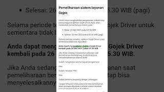 Gojek driver application system maintenance #gojekindonesia #gojek #shortvideo #shorts #shortfeed