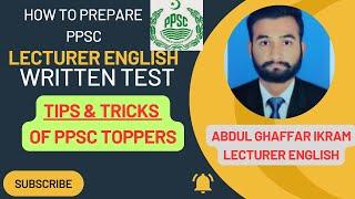 English Lecturer Written Test Preparation and Subject Specialist | PPSC | SPSC | KPPSC | FPSC