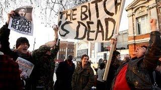 Margaret Thatcher's death celebrated in Brixton